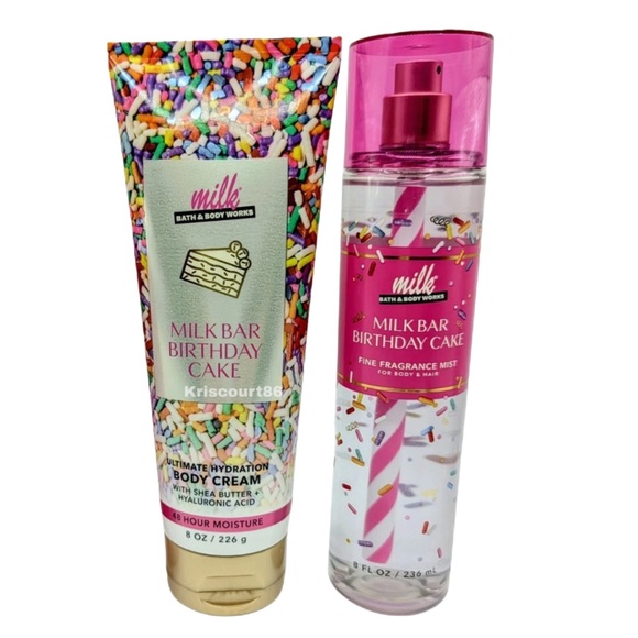 BBW Milk Bar Birthday Cake 2PC NEW FULL-SIZE - Picture 7 of 16